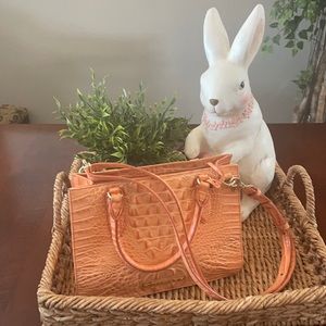 Brahmin coral color handbag